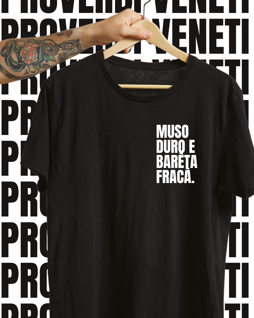 T-shirt MUSO DURO E BARETA FRACA'