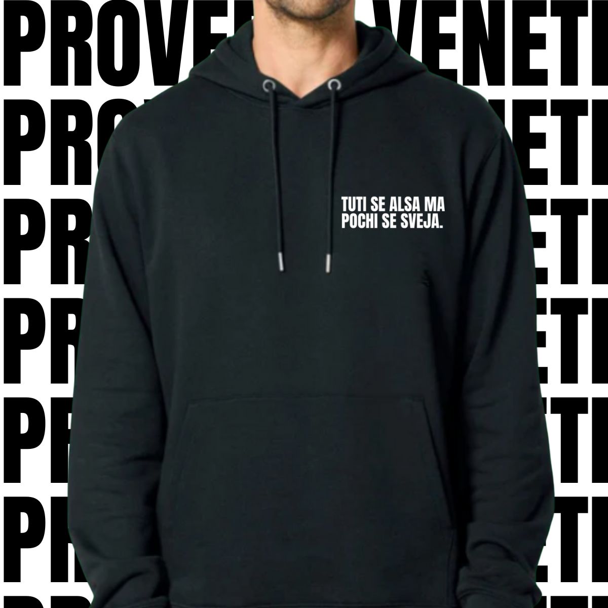 Felpa TUTI SE ALSA MA POCHI SE SVEJA
