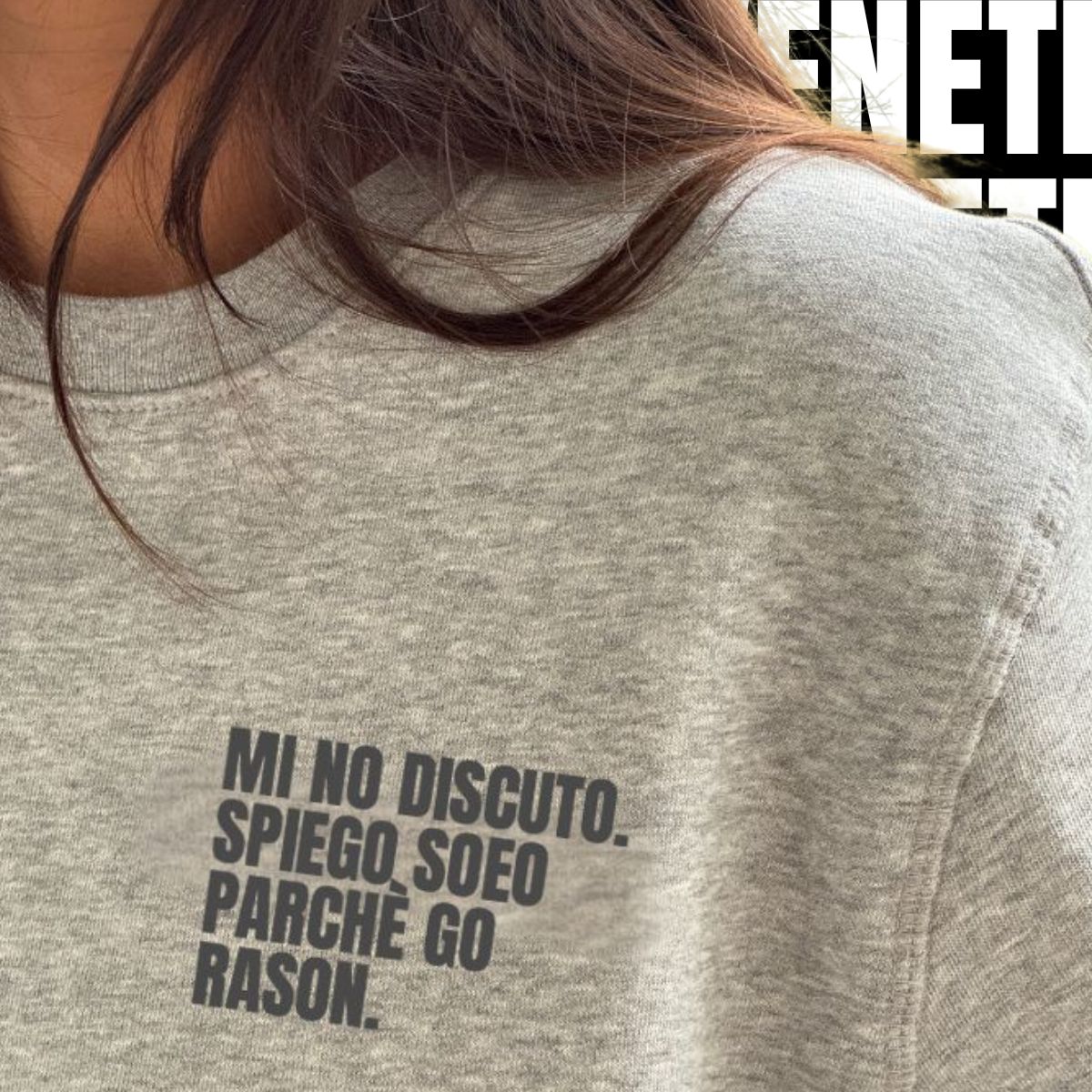 Felpa MI NO DISCUTO. SPIEGO