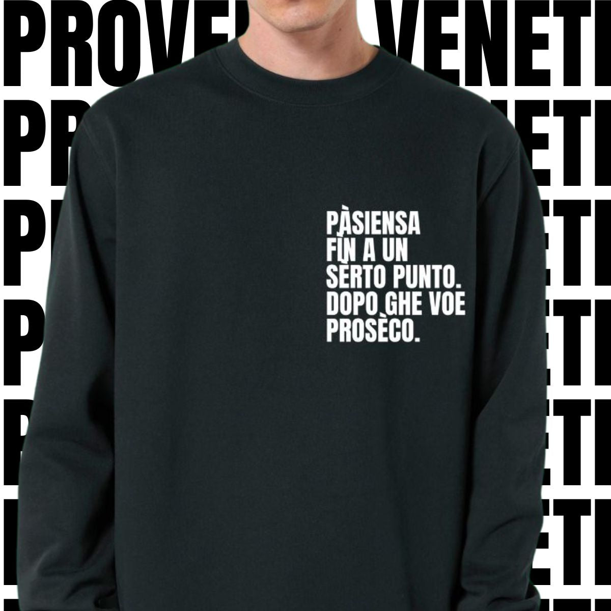 Felpa PASIENZA FIN A UN SERTO PUNTO. POI GHE VOE PROSECO