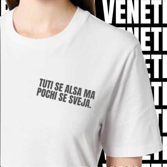 T-shirt TUTI SE ALSA MA POCHI SE SVEJA